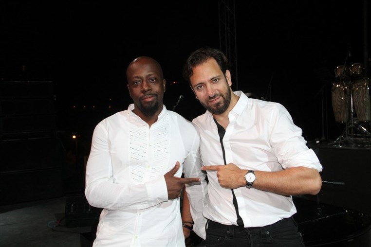 Wyclef Jean & Guy Manoukian during Beit Misk Concert